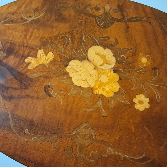 Vintage Reuge Music Box Inlaid Wood "We've Only Just Begun" - Picture 4 of 13